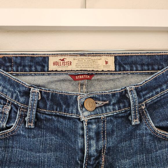Y2K Hollister Micro Low Rise Bootcut Flare Jeans Cali Flare Denim Size 0 - Picture 4 of 8